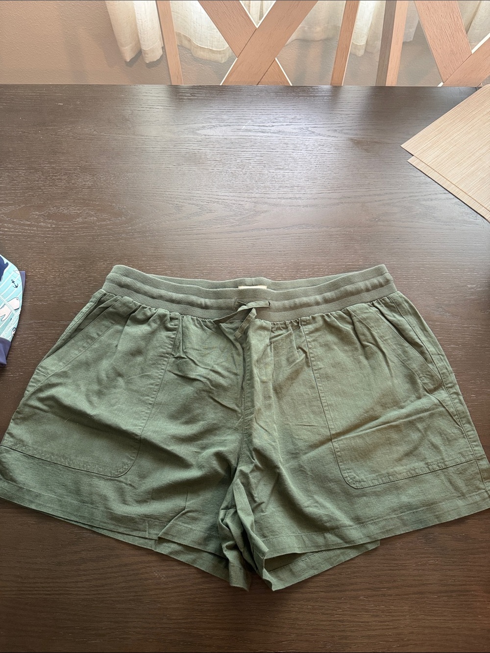 Women's Pact Dark Forest Canopy Linen Blend Short 2XL